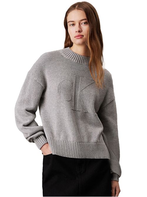 ck intarsia loose sweater CALVIN KLEIN | J20J224224P41